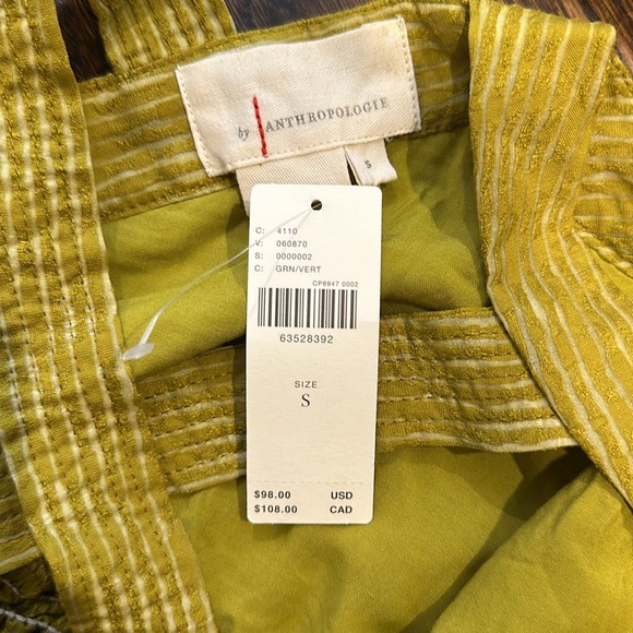 Anthropologie Green Tie Back Tank - NWT - Picture 5 of 5